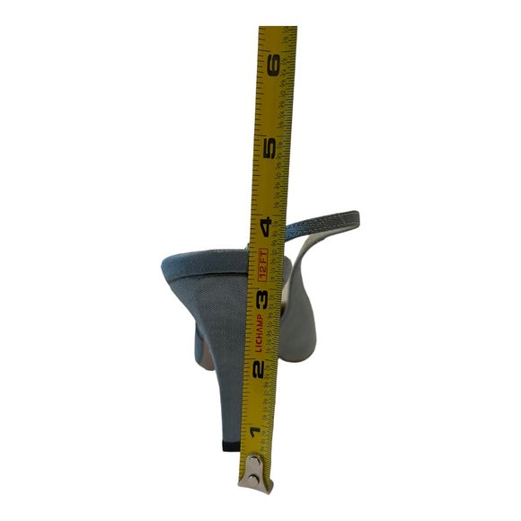 ESCADA Shoes Bryne Pale Blue Silk Slingback High Heel Pumps Size 37.5, US 7.5 - Picture 10 of 10